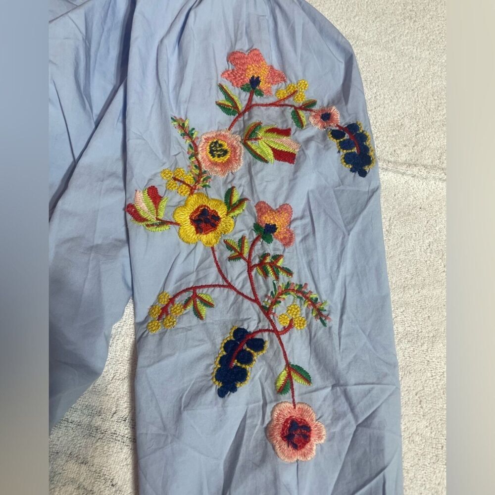 Zara Girl, Embroidered Sleeves - Cotton.Fits size 13/14 - Picture 3 of 12